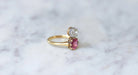 Ring 55 Diamond and pink tourmaline egret ring 58 Facettes