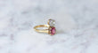 Bague 55 Bague aigrette diamant et tourmaline rose 58 Facettes