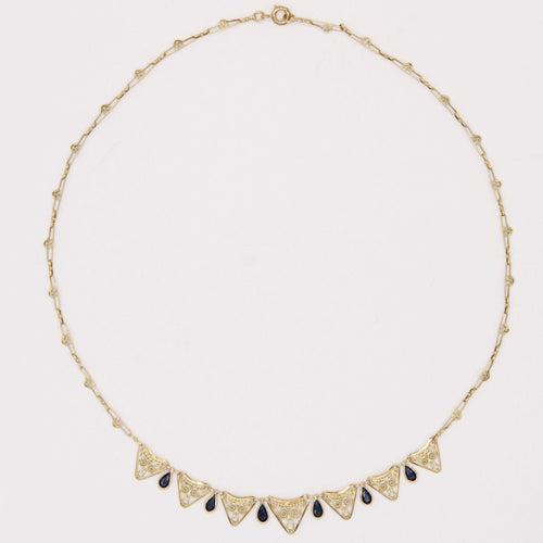 Collier Collier ancien draperie saphirs 58 Facettes 25-118