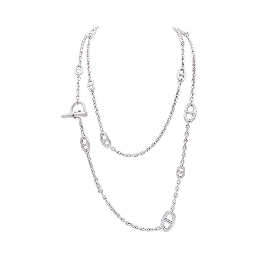 Collier Sautoir Hermès,"Farandole", argent. 58 Facettes 34121