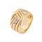 Bague 58 Bague bandeau or jaune diamants 58 Facettes G13497