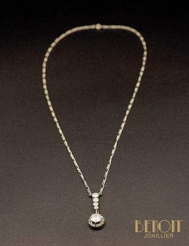 Pendentif Pendentif platine diamants 1920 58 Facettes C1686