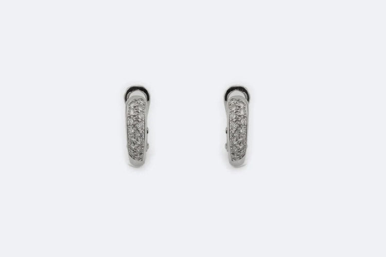 Boucles d'oreilles Oro Bianco Boucles d'oreilles en or blanc avec diamants 58 Facettes orc98