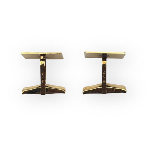 Boutons de manchette Boutons de manchette or quadrillés 58 Facettes 149056733