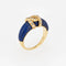 Bague 54 Bague Cartier Double C en diamants et lapis-lazuli, années 1970, 6,75 po, bijou fin signé 58 Facettes G13565