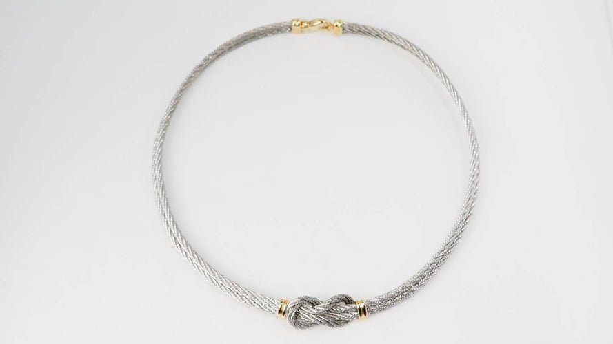 Collier Collier FRED force 10 vintage en or jaune et acier 58 Facettes 32688