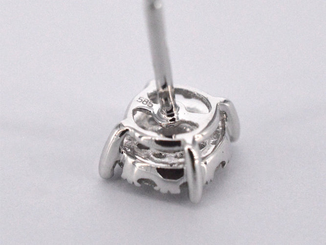 White gold earrings with brilliant cut diamonds 58 Facettes 2157