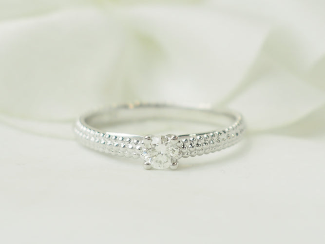 Bague 54 Bague solitaire Mauboussin "Fan du premier jour" en or blanc et diamant 58 Facettes 33608