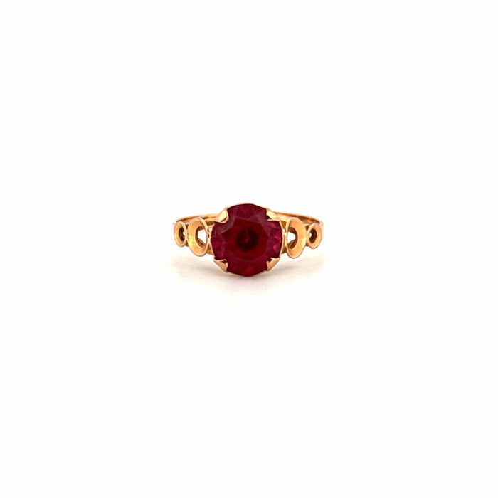 Bague 51 Solitaire Or Jaune Rubis 58 Facettes 29-GS35971