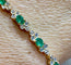 Bracelet Bracelet or jaune émeraude et diamants 58 Facettes