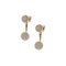 Boucles d'oreilles en or rose et blanc avec diamants