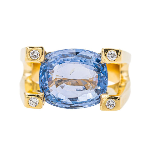 Bague 54 Bague Cocktail Or jaune Saphir 58 Facettes 3464022CN