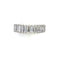 Bague 56 Bague demi-alliance en platine sertie de diamants baguette 58 Facettes