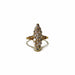 Ring 54 Marquise Ring in Yellow Gold and Diamonds 58 Facettes REF24016-180