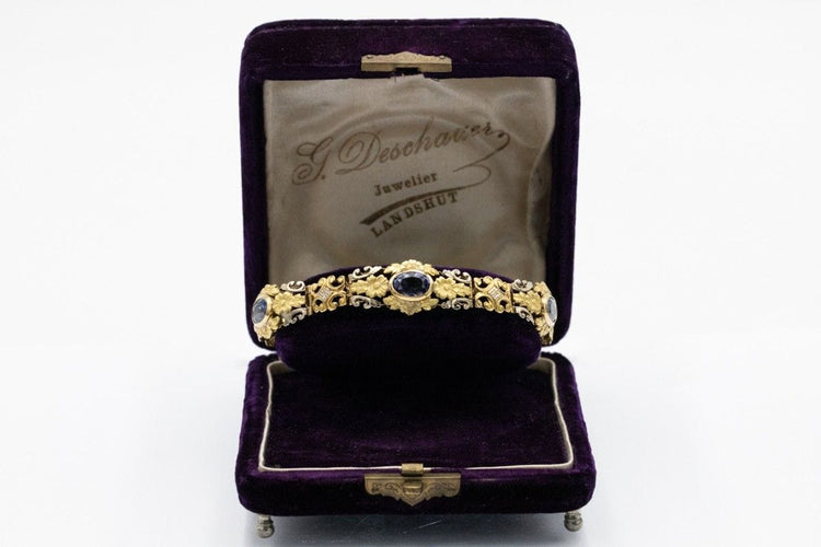 Bracelet Bracelet ancien avec saphirs en or 18 carats 58 Facettes 11733