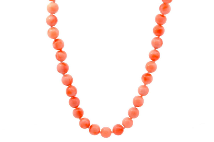 Collier Collier perles de corail et fermoir en or 58 Facettes 27382