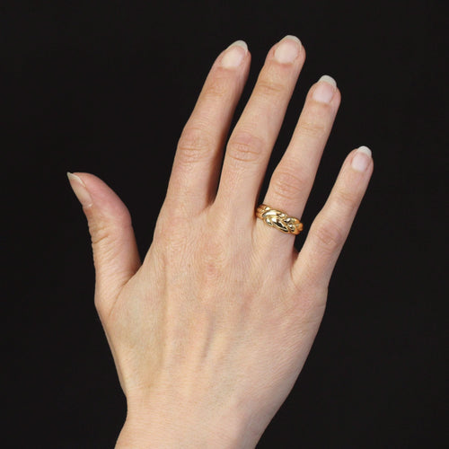 Bague 53 Bague or jaune tressé d'occasion 58 Facettes CV137