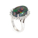 Bague 55 Bague en or avec diamant et opale noire éthiopienne de 8,10 ct 58 Facettes G13569