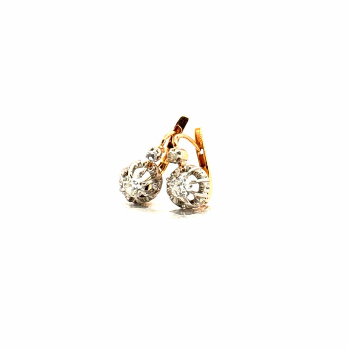 Boucles d'oreilles Dormeuse Or Jaune 18k & Diamants 58 Facettes A2BO-GS30726