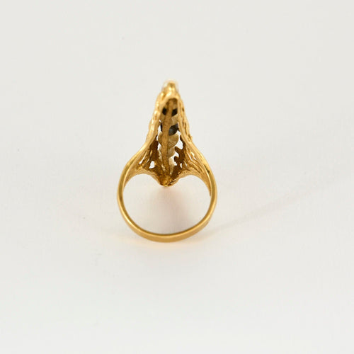 Bague 52 Bague or jaune et perles 58 Facettes FON19512