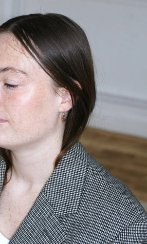 Boucles d'oreilles Boucles d'Oreilles Poissardes Or rose et Email 58 Facettes