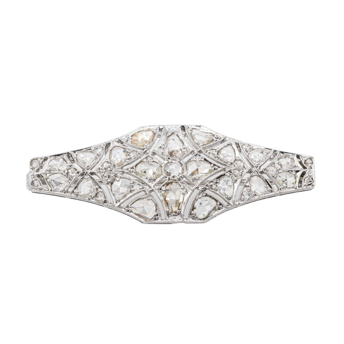 Broche Epingle Or blanc Diamant