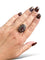 Bague marquise en or rose, grenats