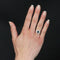 Bague 53 Bague style art déco diamants et saphir Teal 58 Facettes 24-149