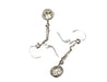 Boucles d'oreilles Dormeuses or blanc diamants 58 Facettes A10229