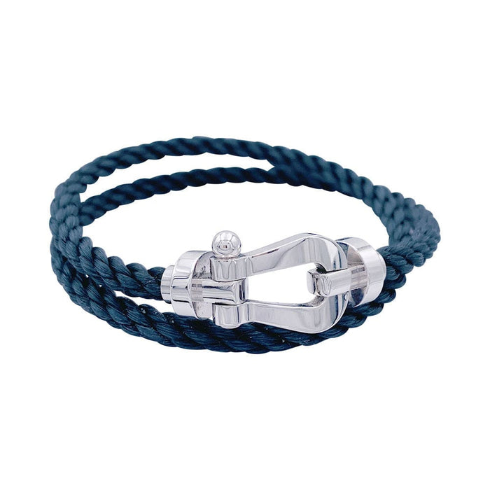 Bracelet Bracelet Fred, "Force 10", en or blanc et acier. 58 Facettes 34156