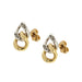 Boucles d'oreilles Deux boucles d'oreilles en or et diamants 58 Facettes 29697