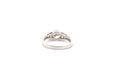 Bague 53 Bague or blanc diamant 0,99ct I/VS1 58 Facettes 26336-26229