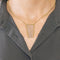 Collier Collier draperie or jaune et or gris 58 Facettes ENG105302