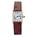 Montre Montre Cartier "Tank Louis Cartier" or jaune, cuir. 58 Facettes 33687