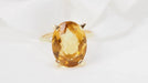 Bague 52.5 Bague vintage or jaune et citrine 58 Facettes 32983