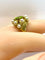 Bague 52 Bague coktail en or jaune 18 carats, péridot 3,98 ct et 9 perles 58 Facettes AB571