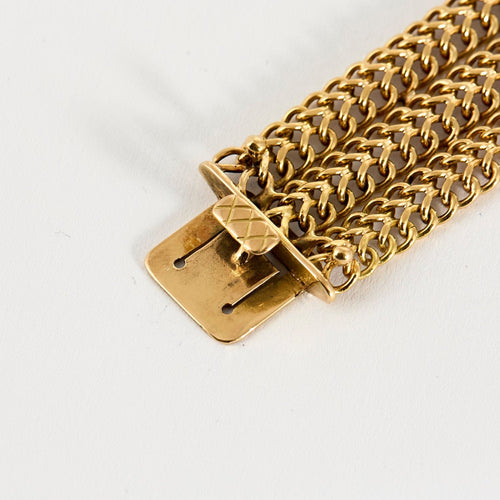 Bracelet Bracelet or jaune, maille tressée 58 Facettes BLO0074
