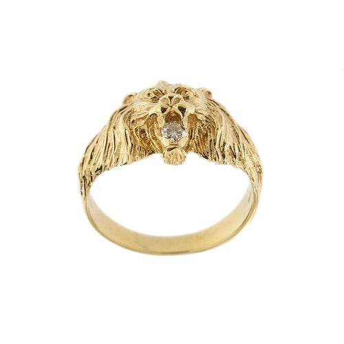Bague Bague tête de lion avec diamants 58 Facettes 31013