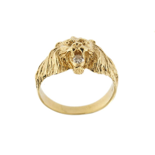 Ring Lion head ring with diamonds 58 Facettes 31013