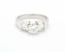 Bague Anello solitario ct 0,80 e baguette laterali 58 Facettes