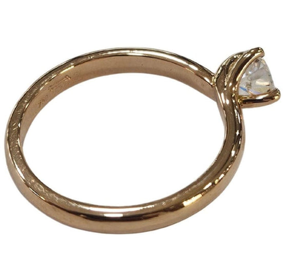 Bague 51 Bague solitaire avec diamant certifié HRD de 0,30 ct en or rose 58 Facettes E30