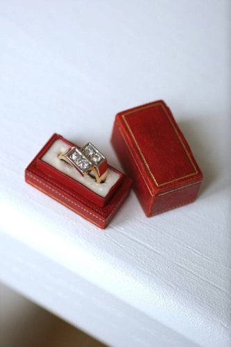 Bague 53 Bague Toi et Moi or rose, platine, diamants 58 Facettes