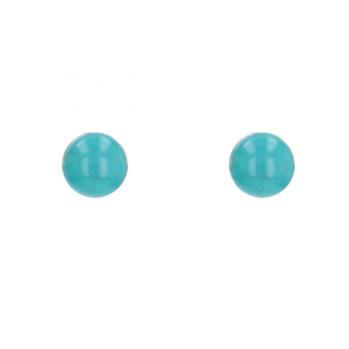 Boucles d'oreilles Boucles d'oreilles perle turquoise or blanc 58 Facettes 1908