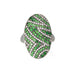 Bague 53.5 Bague diamant grenat tsavorite noircie ovale cocktail bijoux immobiliers 58 Facettes G13607