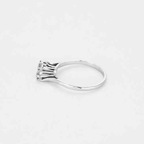 Bague 53 Solitaire TOI et MOI en or blanc et diamants 58 Facettes LP1293/13