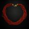 Collier Collier corail multi-rangs, fermoir en or jaune 18 carats 58 Facettes