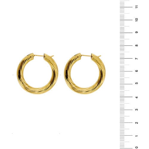 Boucles d'oreilles Boucles d'oreilles créoles en or jaune 58 Facettes 38302