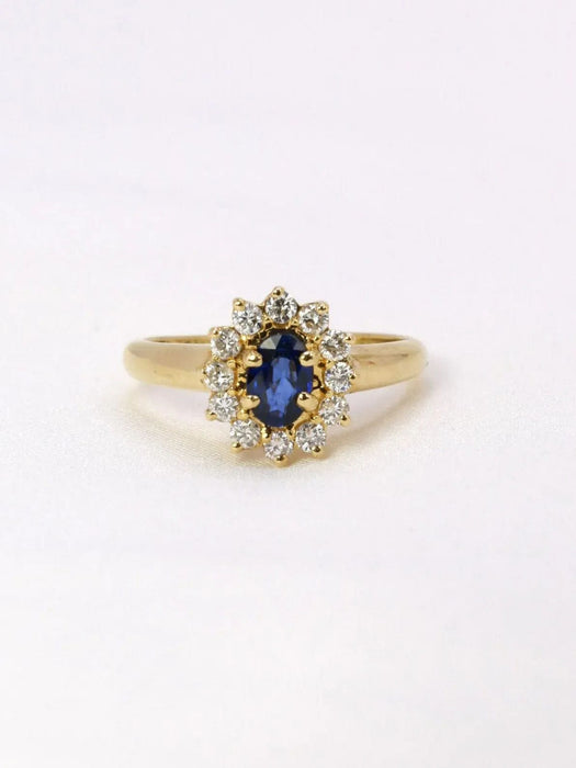 Bague 50 Bague marguerite saphir diamants 58 Facettes J400