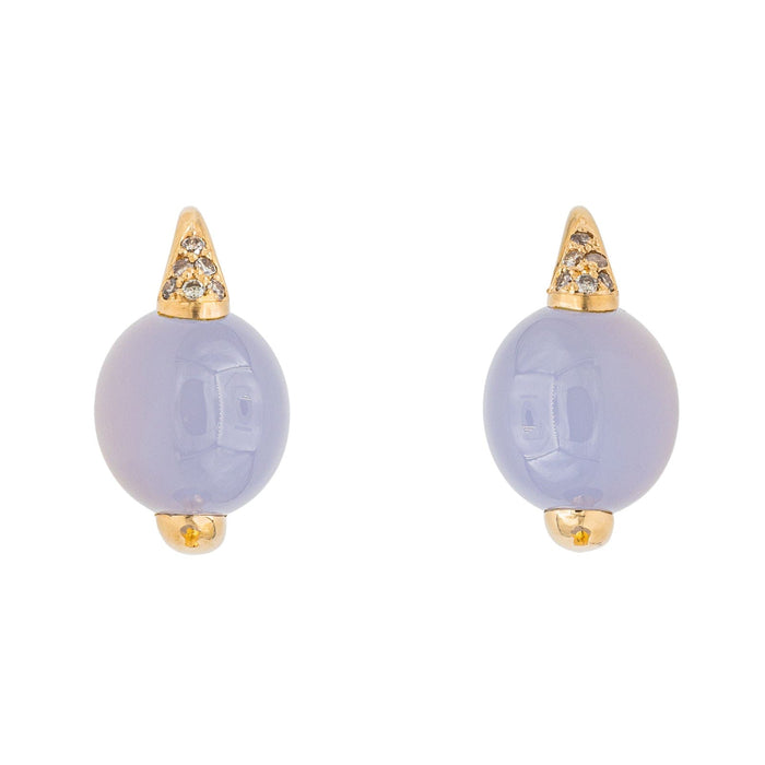 Boucles d'oreilles Pomellato Boucles d'oreilles Luna Or jaune Calcédoine 58 Facettes 3230372CN