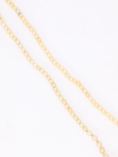 Collier Collier de perles fines fermoir or jaune diamants taille rose 58 Facettes 507